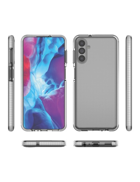 „Spring Case Cover“ gelio dėklas su spalvingu rėmeliu, skirtas „Samsung Galaxy A13 5G“ šviesiai rausvai