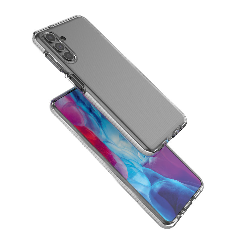 „Spring Case Cover“ gelio dėklas su spalvingu rėmeliu, skirtas „Samsung Galaxy A13 5G“ šviesiai rausvai