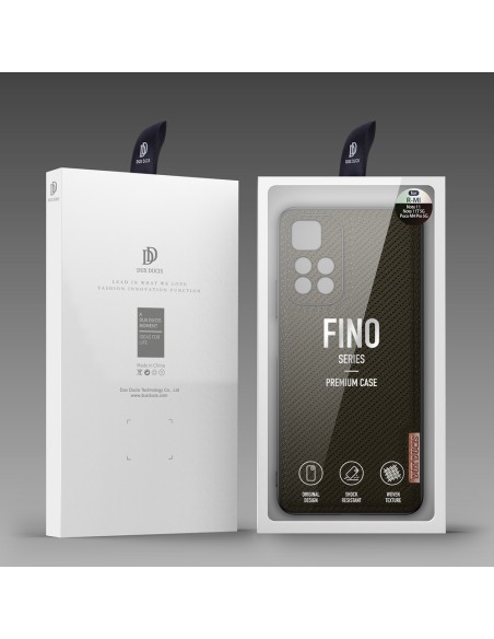 Dux Ducis Fino dėklo dangtelis, padengtas nailono medžiaga, skirtas Poco M4 Pro 5G žaliai Dux Ducis Fino dėklo dangtelis, padengtas nailono medžiaga, skirtas Poco M4 Pro 5G žaliai