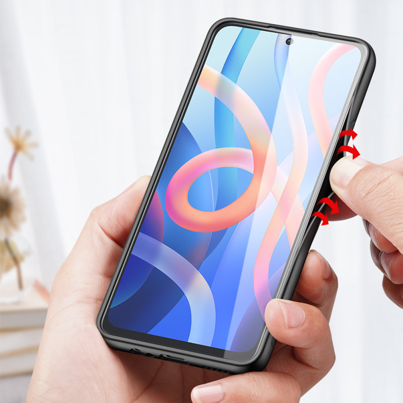 Dux Ducis Fino dėklo dangtelis, padengtas nailono medžiaga, skirtas Poco M4 Pro 5G žaliai
