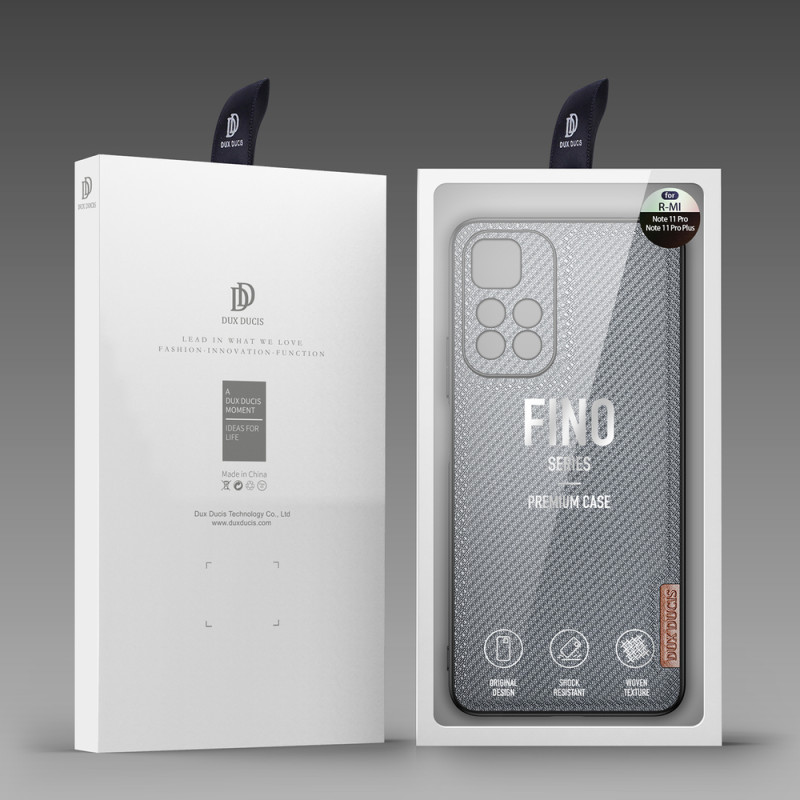 Dux Ducis Fino dėklo dangtelis padengtas nailono medžiaga Xiaomi Redmi Note 11 Pro+ 5G (Kinija) / 11 Pro 5G (Kinija) / M...