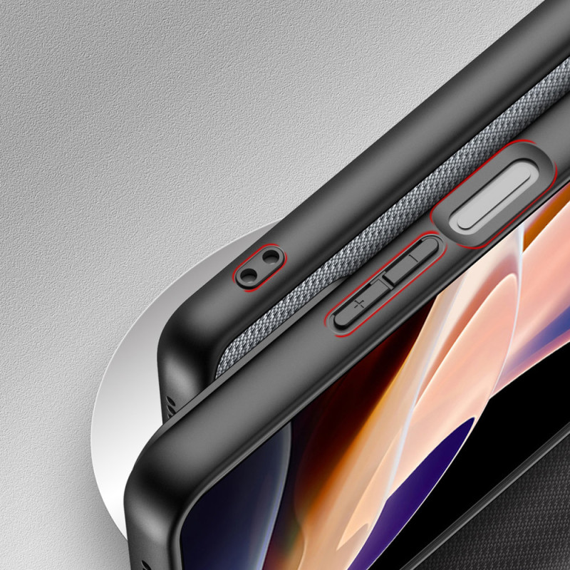 Dux Ducis Fino dėklo dangtelis padengtas nailono medžiaga Xiaomi Redmi Note 11 Pro+ 5G (Kinija) / 11 Pro 5G (Kinija) / M...