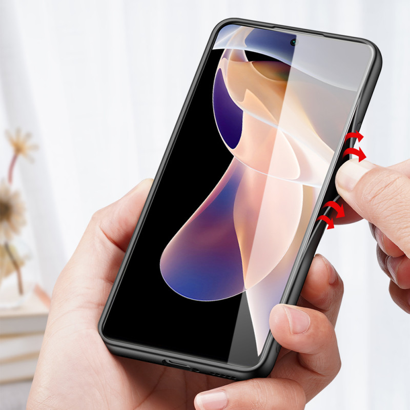 Dux Ducis Fino dėklo dangtelis padengtas nailono medžiaga Xiaomi Redmi Note 11 Pro+ 5G (Kinija) / 11 Pro 5G (Kinija) / M...