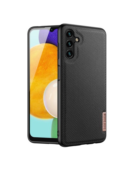 Dux Ducis Fino dėklo dangtelis, padengtas nailono medžiaga, skirtas Samsung Galaxy A13 5G juodas