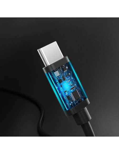 Kabelis USB Type C - USB Type C 3A 3m juodas Kabelis USB Type C - USB Type C 3A 3m juodas