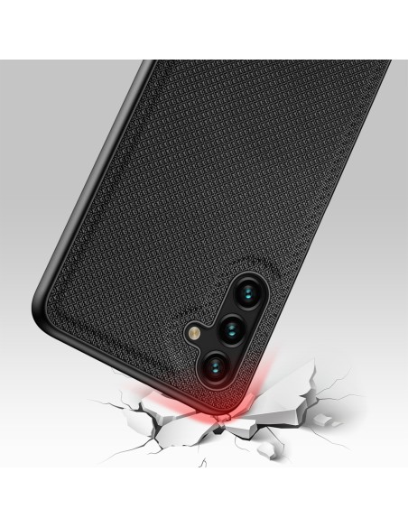 Dux Ducis Fino dėklo dangtelis, padengtas nailono medžiaga, skirtas Samsung Galaxy A13 5G juodas