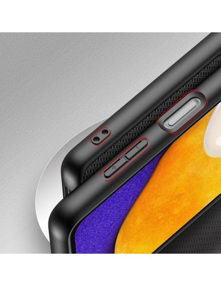 Dux Ducis Fino dėklo dangtelis, padengtas nailono medžiaga, skirtas Samsung Galaxy A13 5G juodas