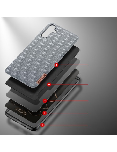 Dux Ducis Fino dėklo dangtelis, padengtas nailono medžiaga, skirtas Samsung Galaxy A13 5G mėlynai