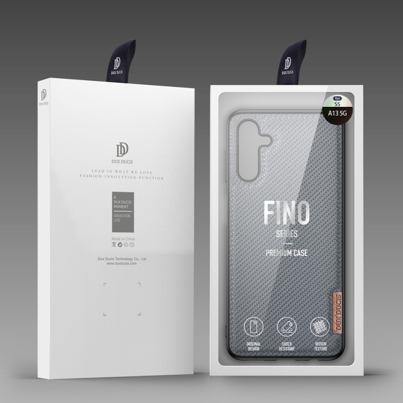 Dux Ducis Fino dėklo dangtelis, padengtas nailono medžiaga, skirtas Samsung Galaxy A13 5G mėlynai