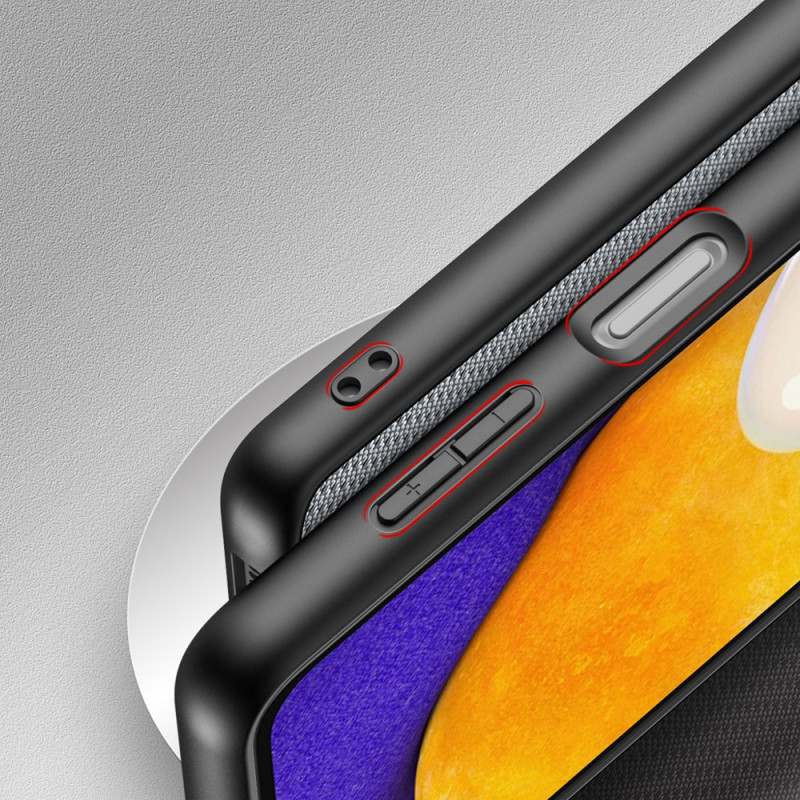 Dux Ducis Fino dėklo dangtelis, padengtas nailono medžiaga, skirtas Samsung Galaxy A13 5G mėlynai