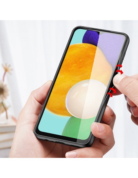 Dux Ducis Fino dėklo dangtelis, padengtas nailono medžiaga, skirtas Samsung Galaxy A13 5G mėlynai