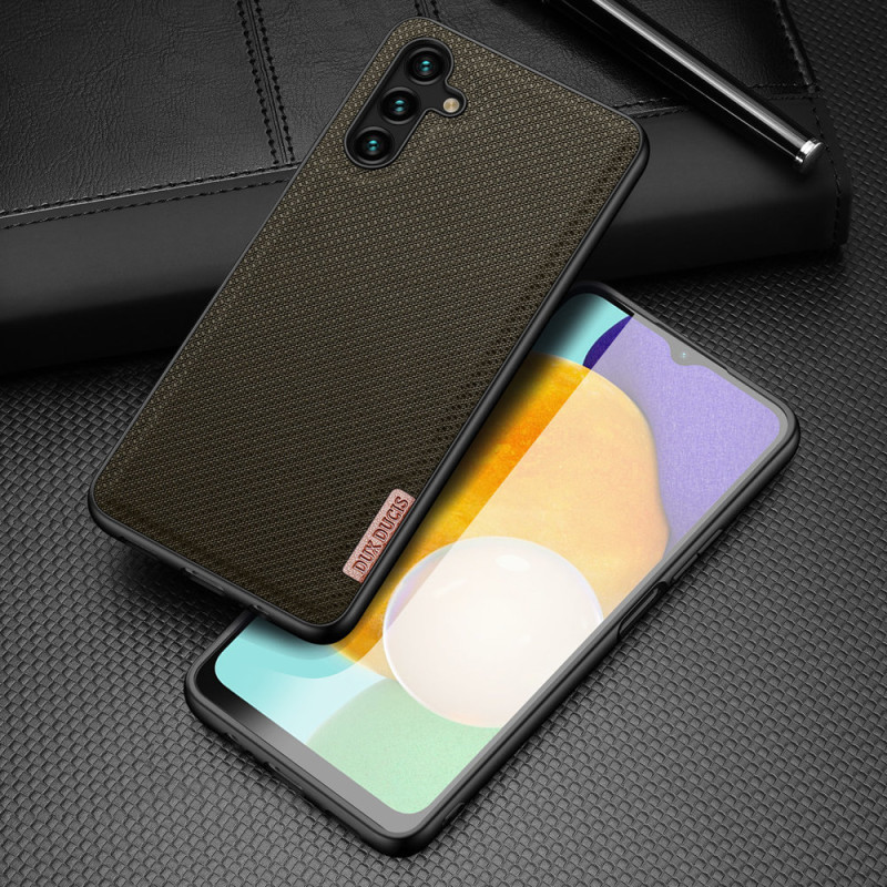 Dux Ducis Fino dėklo dangtelis, padengtas nailono medžiaga, skirtas Samsung Galaxy A13 5G žaliai