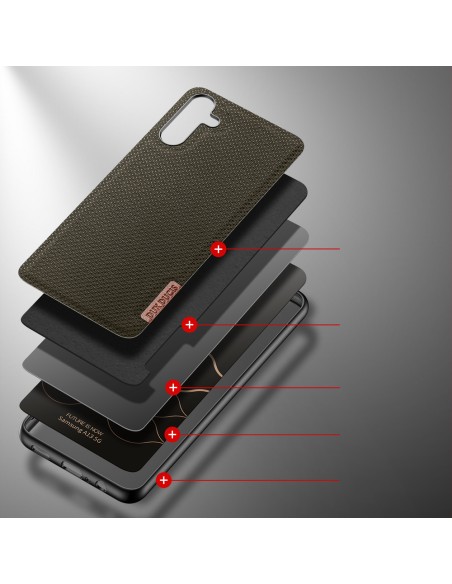 Dux Ducis Fino dėklo dangtelis, padengtas nailono medžiaga, skirtas Samsung Galaxy A13 5G žaliai Dux Ducis Fino dėklo dangtelis, padengtas nailono medžiaga, skirtas Samsung Galaxy A13 5G žaliai