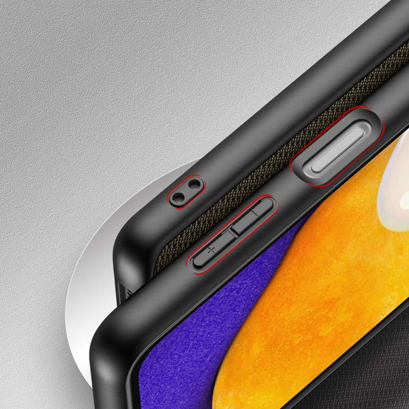 Dux Ducis Fino dėklo dangtelis, padengtas nailono medžiaga, skirtas Samsung Galaxy A13 5G žaliai