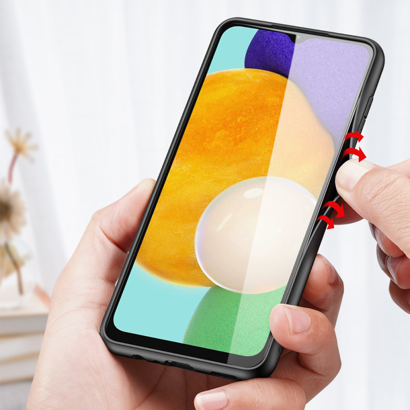 Dux Ducis Fino dėklo dangtelis, padengtas nailono medžiaga, skirtas Samsung Galaxy A13 5G žaliai