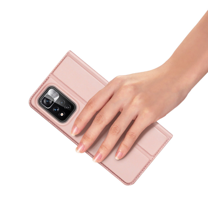 Dux Ducis Skin Pro Dėklas Atverčiamas dangtelis Poco M4 Pro 5G Rožinė