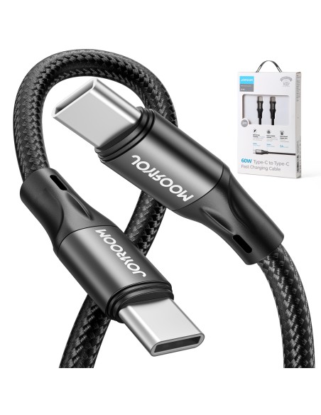 Joyroom S-2030N1-60 USB-C – USB-C PD laidas 60W 3A 480Mb/ s 2m – juodas Joyroom S-2030N1-60 USB-C – USB-C PD laidas 60W 3A 480Mb/ s 2m – juodas
