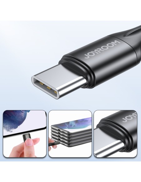 Joyroom S-2030N1-60 USB-C – USB-C PD laidas 60W 3A 480Mb/ s 2m – juodas Joyroom S-2030N1-60 USB-C – USB-C PD laidas 60W 3A 480Mb/ s 2m – juodas