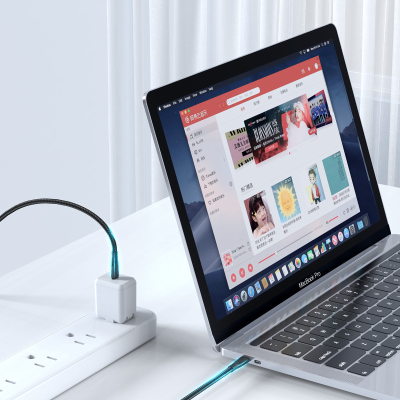 Joyroom S-2030N1-60 USB-C – USB-C PD laidas 60W 3A 480Mb/ s 2m – juodas