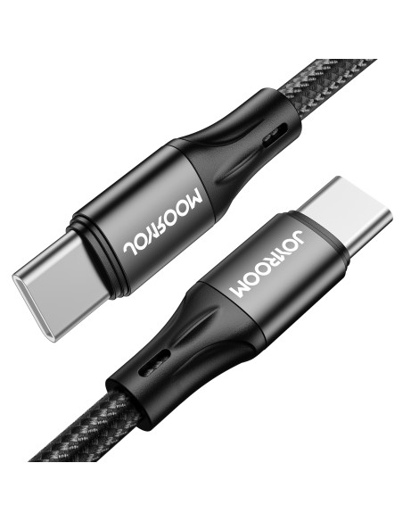 Joyroom S-2030N1-60 USB-C – USB-C PD laidas 60W 3A 480Mb/ s 2m – juodas Joyroom S-2030N1-60 USB-C – USB-C PD laidas 60W 3A 480Mb/ s 2m – juodas