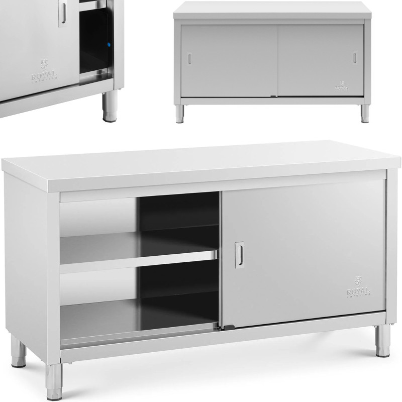 Centrinis stalviršis su stumdomų durų spintele 150 x 60 x 85 cm Centrinis stalviršis su stumdomų durų spintele 150 x 60 x 85 cm