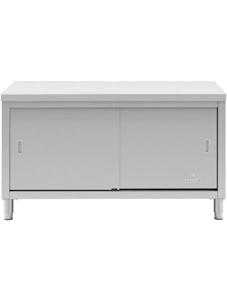 Centrinis stalviršis su stumdomų durų spintele 150 x 60 x 85 cm Centrinis stalviršis su stumdomų durų spintele 150 x 60 x 85 cm