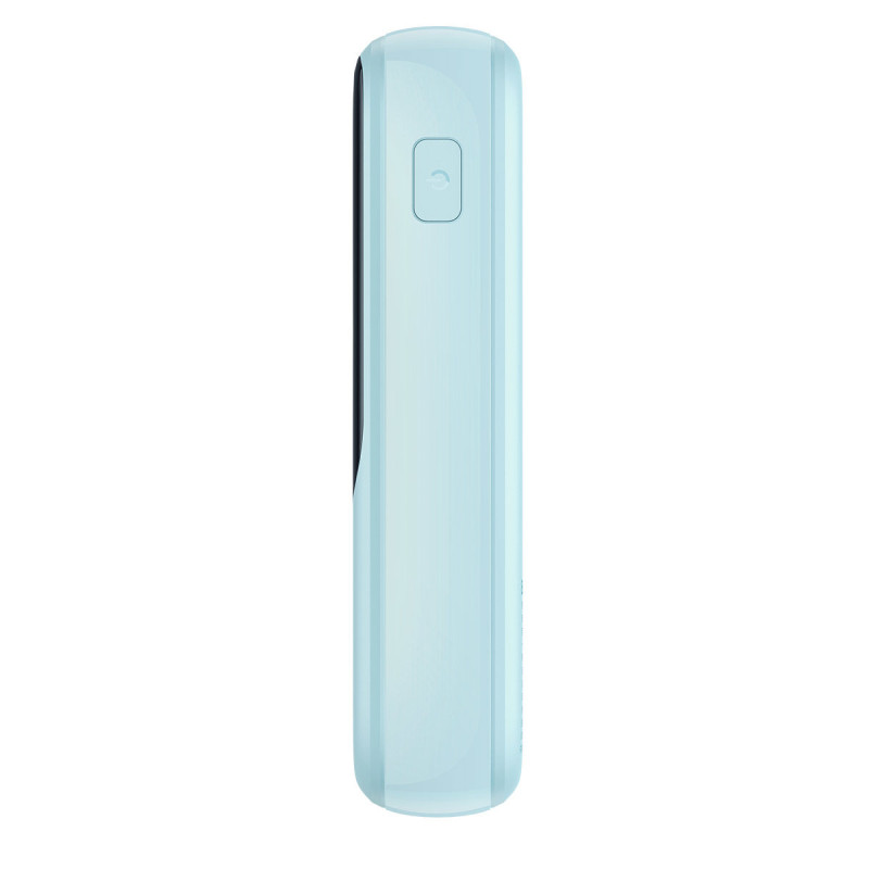 Qpow maitinimo blokas 10 000 mAh integruotas USB Type-C laidas 22,5 W greito įkrovimo mėlynas