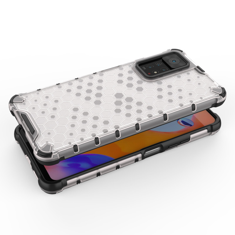 Korinis šarvuotas dėklas su geliniu rėmeliu Xiaomi Redmi Note 11 Pro+ / 11 Pro juodas