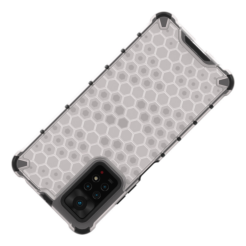 Korinis šarvuotas dėklas su geliniu rėmeliu Xiaomi Redmi Note 11 Pro+ / 11 Pro juodas