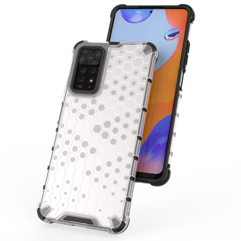 Korinis šarvuotas dėklas su geliniu rėmeliu Xiaomi Redmi Note 11 Pro+ / 11 Pro juodas