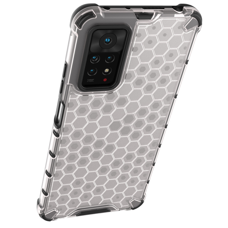 Korinis šarvuotas dėklas su geliniu rėmeliu Xiaomi Redmi Note 11 Pro+ / 11 Pro juodas