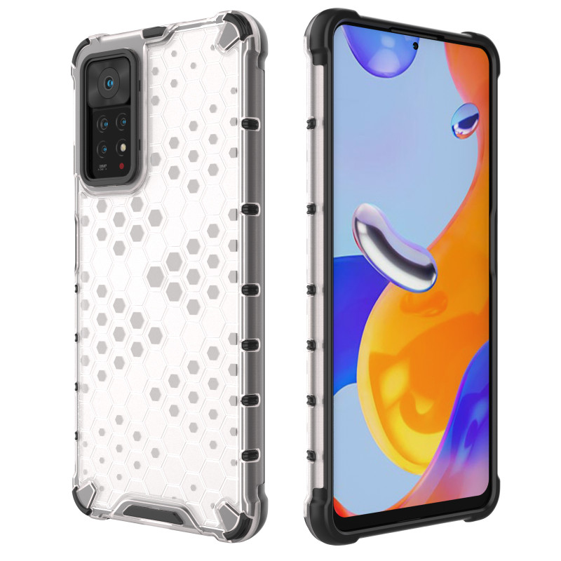 Korinis šarvuotas dėklas su geliniu rėmeliu Xiaomi Redmi Note 11 Pro+ / 11 Pro juodas
