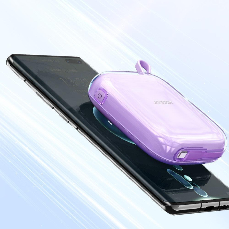 Powerbank 10000mAh Jelly Series 22,5W su USB-C kabeliu violetinė