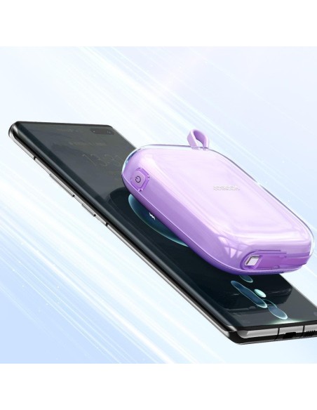 Powerbank 10000mAh Jelly Series 22,5W su USB-C kabeliu violetinė Powerbank 10000mAh Jelly Series 22,5W su USB-C kabeliu violetinė