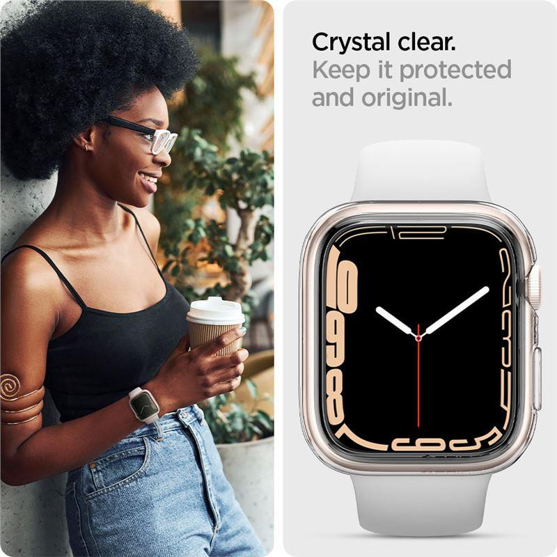 „Spigen“ skystųjų kristalų dėklas, skirtas Apple Watch 4 / 5 / 6 / 7 / 8 / SE (40 / 41 mm) - skaidrus „Spigen“ skystųjų kristalų dėklas, skirtas Apple Watch 4 / 5 / 6 / 7 / 8 / SE (40 / 41 mm) - skaidrus