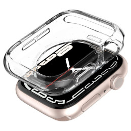 „Spigen“ skystųjų kristalų dėklas, skirtas Apple Watch 4 / 5 / 6 / 7 / 8 / SE (40 / 41 mm) - skaidrus