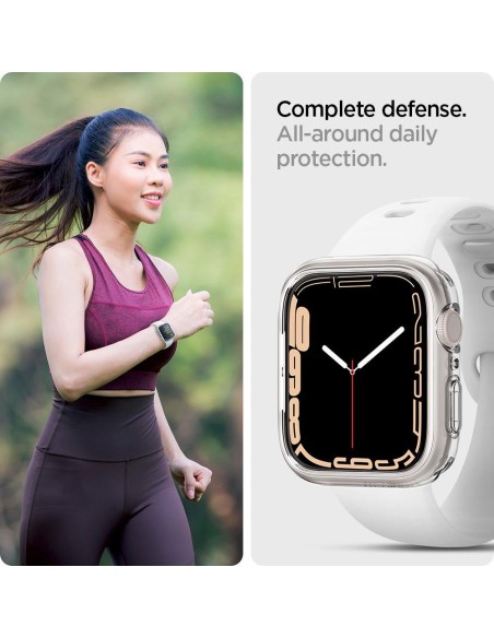 „Spigen“ skystųjų kristalų dėklas, skirtas Apple Watch 4 / 5 / 6 / 7 / 8 / SE (40 / 41 mm) - skaidrus „Spigen“ skystųjų kristalų dėklas, skirtas Apple Watch 4 / 5 / 6 / 7 / 8 / SE (40 / 41 mm) - skaidrus