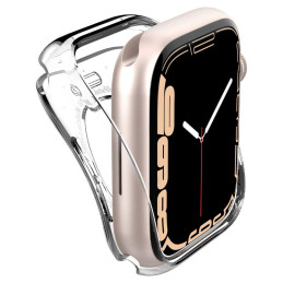 „Spigen“ skystųjų kristalų dėklas, skirtas Apple Watch 4 / 5 / 6 / 7 / 8 / SE (40 / 41 mm) - skaidrus