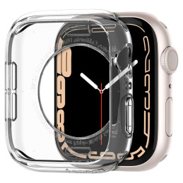 „Spigen“ skystųjų kristalų dėklas, skirtas Apple Watch 4 / 5 / 6 / 7 / 8 / SE (40 / 41 mm) - skaidrus