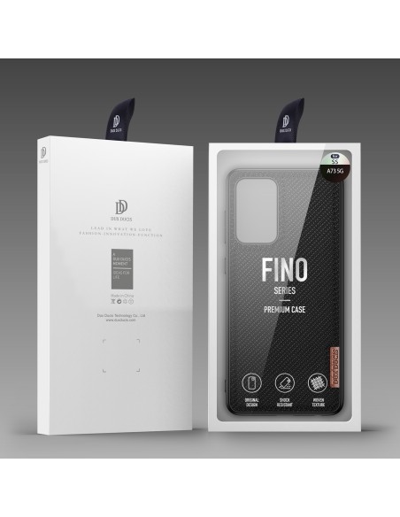 Dux Ducis Fino dėklo dangtelis, padengtas nailono medžiaga, skirtas Samsung Galaxy A73 juodas Dux Ducis Fino dėklo dangtelis, padengtas nailono medžiaga, skirtas Samsung Galaxy A73 juodas