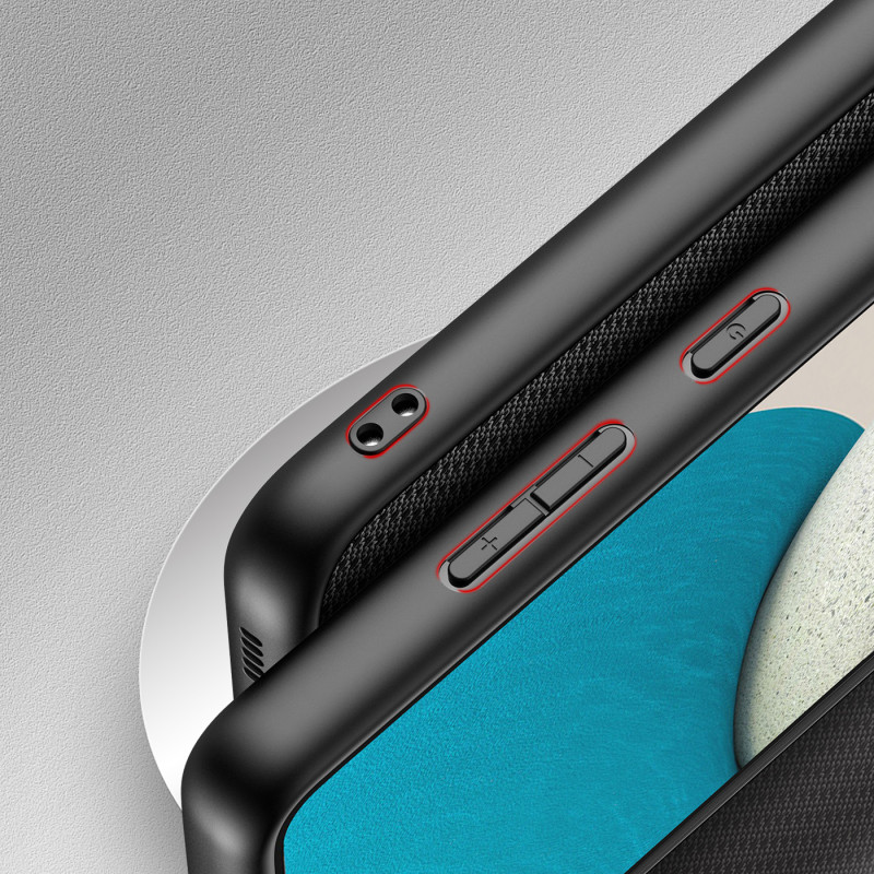Dux Ducis Fino dėklo dangtelis, padengtas nailono medžiaga, skirtas Samsung Galaxy A73 juodas