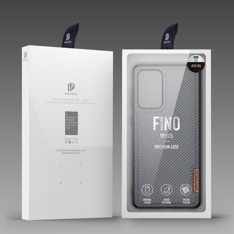 Dux Ducis Fino dėklo dangtelis, padengtas nailono medžiaga, skirtas Samsung Galaxy A73 mėlynai