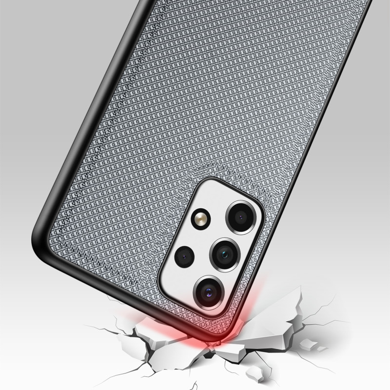 Dux Ducis Fino dėklo dangtelis, padengtas nailono medžiaga, skirtas Samsung Galaxy A73 mėlynai