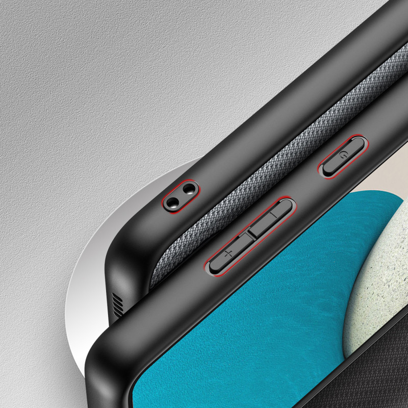 Dux Ducis Fino dėklo dangtelis, padengtas nailono medžiaga, skirtas Samsung Galaxy A73 mėlynai