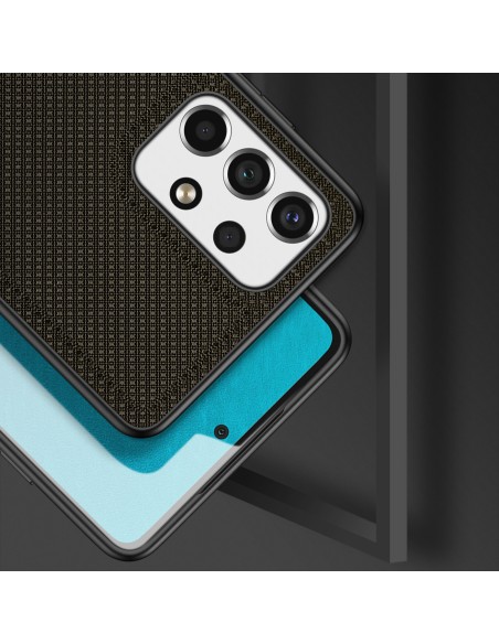 Dux Ducis Fino dėklo dangtelis, padengtas nailono medžiaga, skirtas Samsung Galaxy A73 žaliai