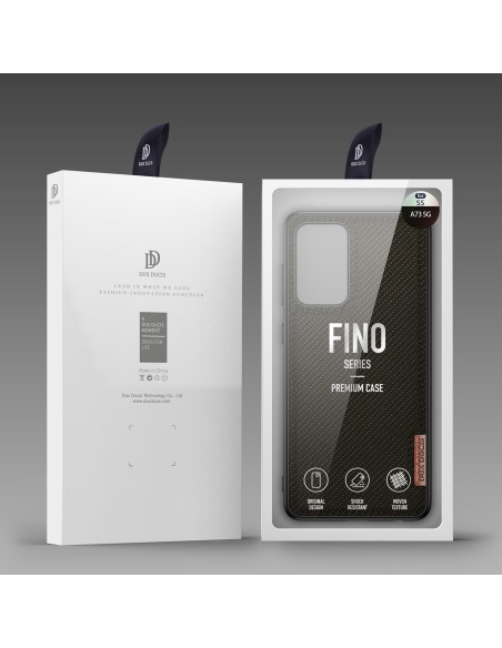 Dux Ducis Fino dėklo dangtelis, padengtas nailono medžiaga, skirtas Samsung Galaxy A73 žaliai