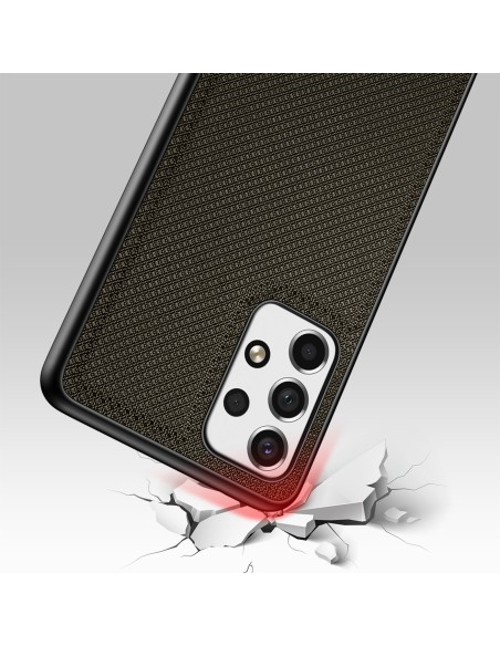Dux Ducis Fino dėklo dangtelis, padengtas nailono medžiaga, skirtas Samsung Galaxy A73 žaliai