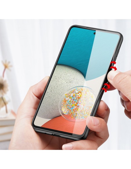 Dux Ducis Fino dėklo dangtelis, padengtas nailono medžiaga, skirtas Samsung Galaxy A73 žaliai