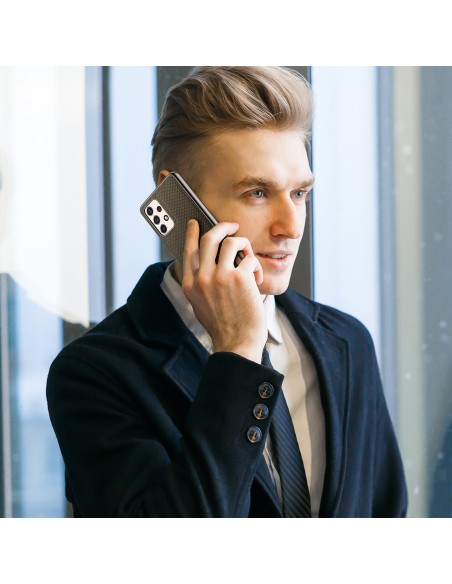 Dux Ducis Fino dėklo dangtelis, padengtas nailono medžiaga, skirtas Samsung Galaxy A73 žaliai