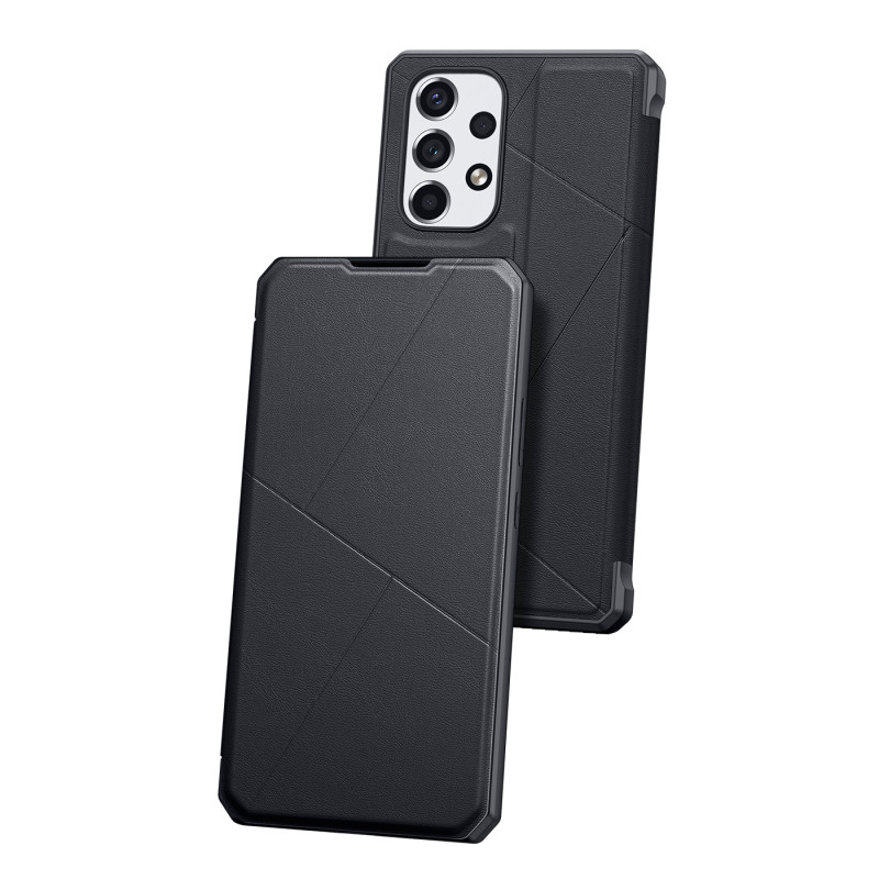 DUX DUCIS Skin X dėklo dėklo dangtelis su atvartu, skirtas Samsung Galaxy A73 juodas